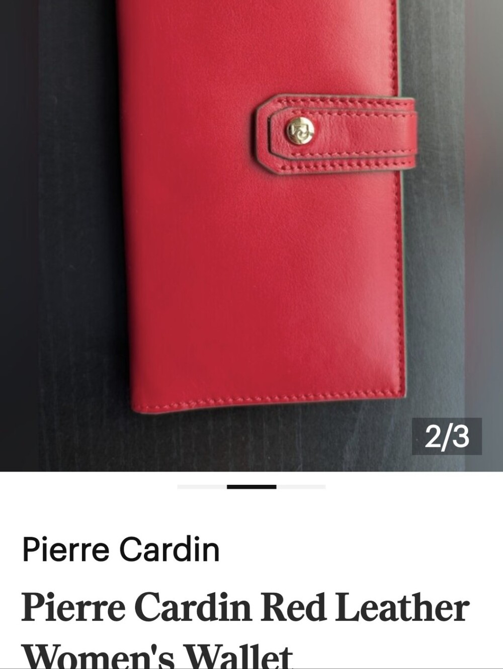 Pierre Cardin Red Leather Women's Wallet
